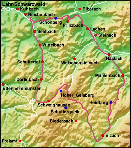 Karte: Elzach-Geisberg