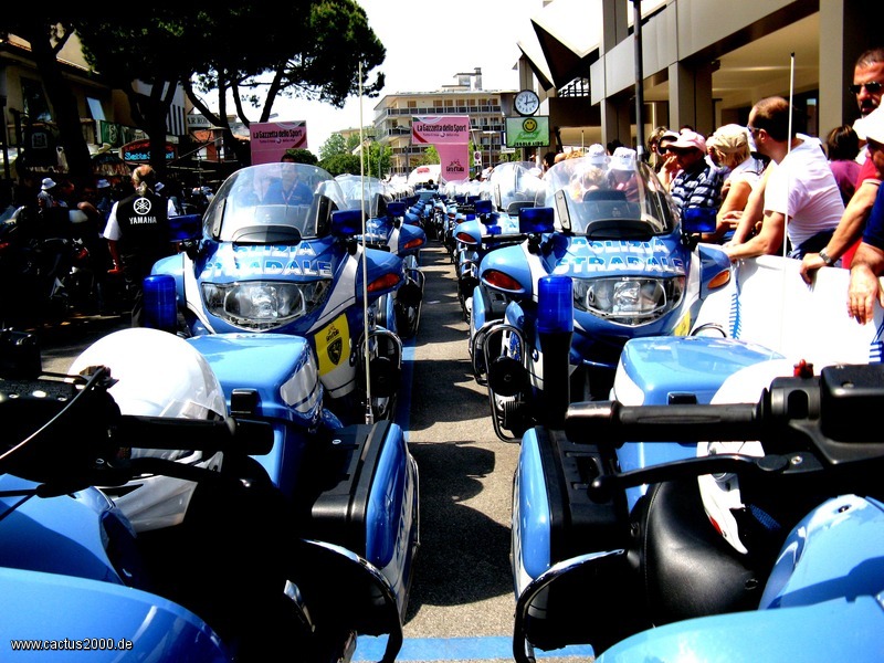 Die Motorräder der Polizei