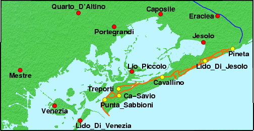 Karte Punta Sabbioni